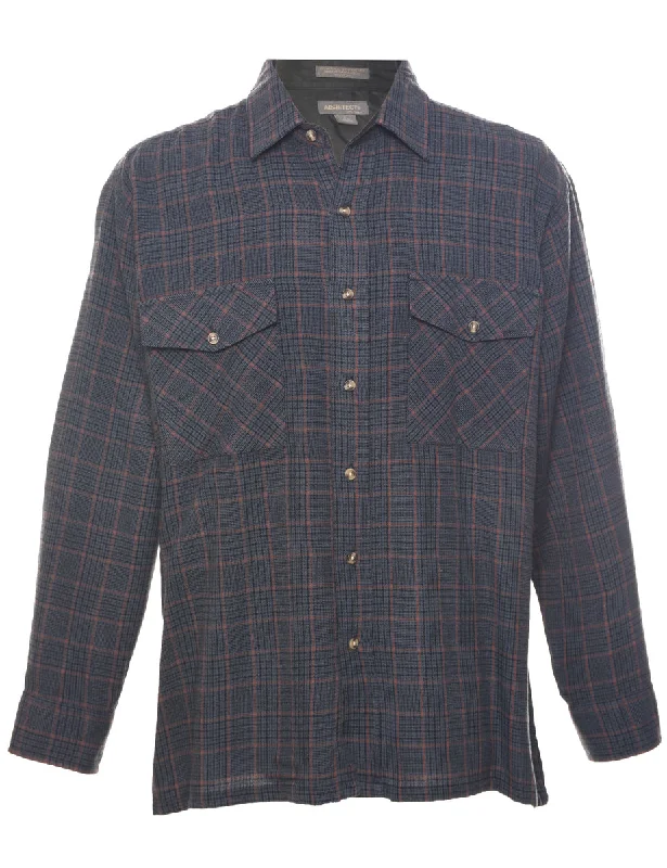 Long Sleeved Checked Shirt - L Bold Men's Statement