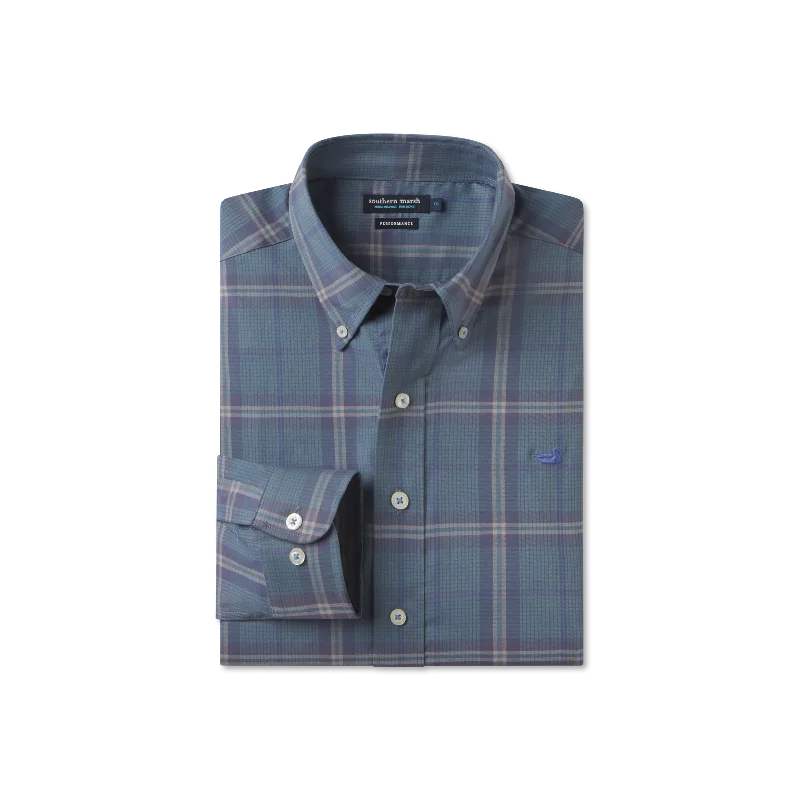 Marion Performance Plaid Dress Shirt Dynamic Men's Glow