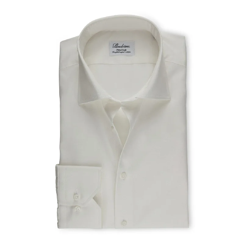 Stenstroms Off-White Fitted Body Shirt In Superior Twill  602771 1467 200 Relaxed Men's Beach