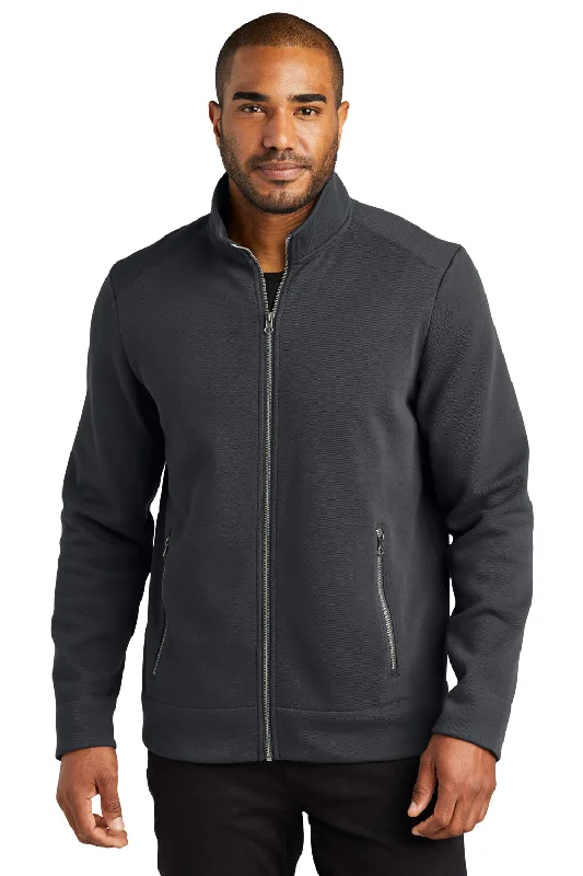 Port Authority Mens Network Fleece Full Zip Jacket - Charcoal Grey Youthful Men's Anime