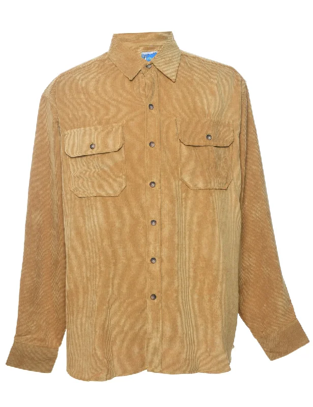 Mustard Corduroy Shirt - L British Gentleman Style