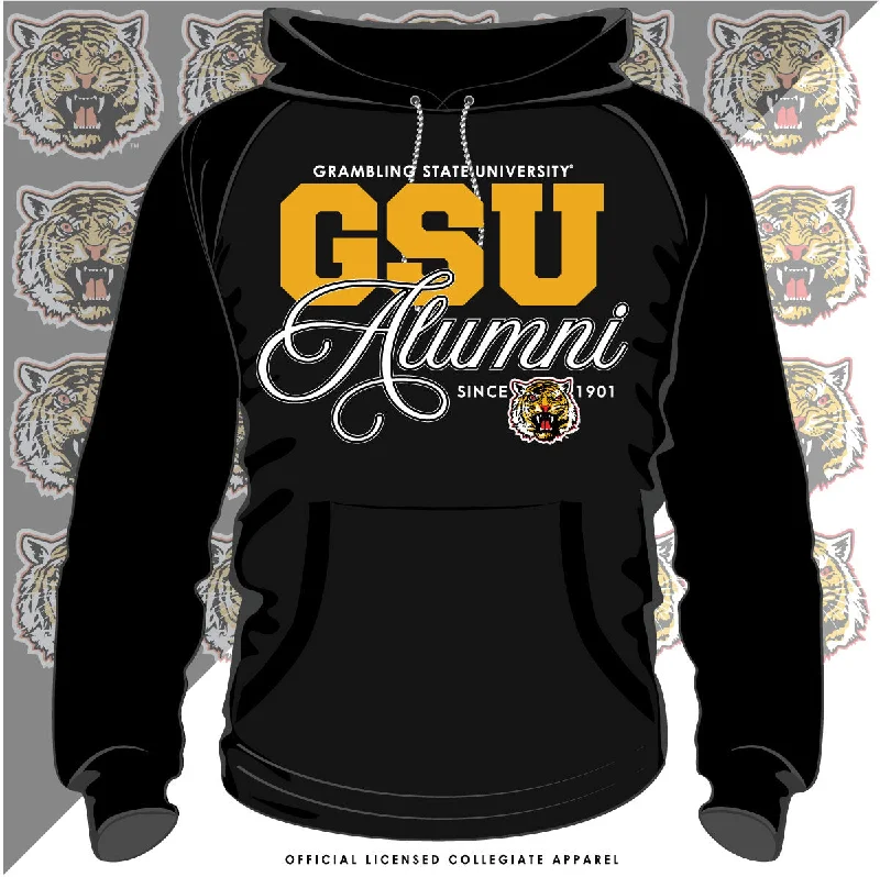 Grambling State | Fancy Alumni Black Unisex Hoodie (Z) Sporty Men's Tennis