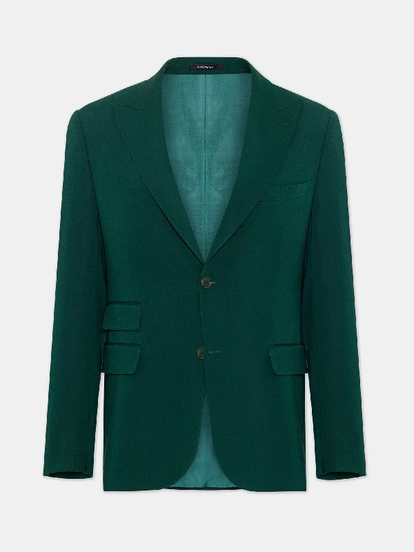 Donazi Green Single Breasted Blazer Trendy Men's Oversized