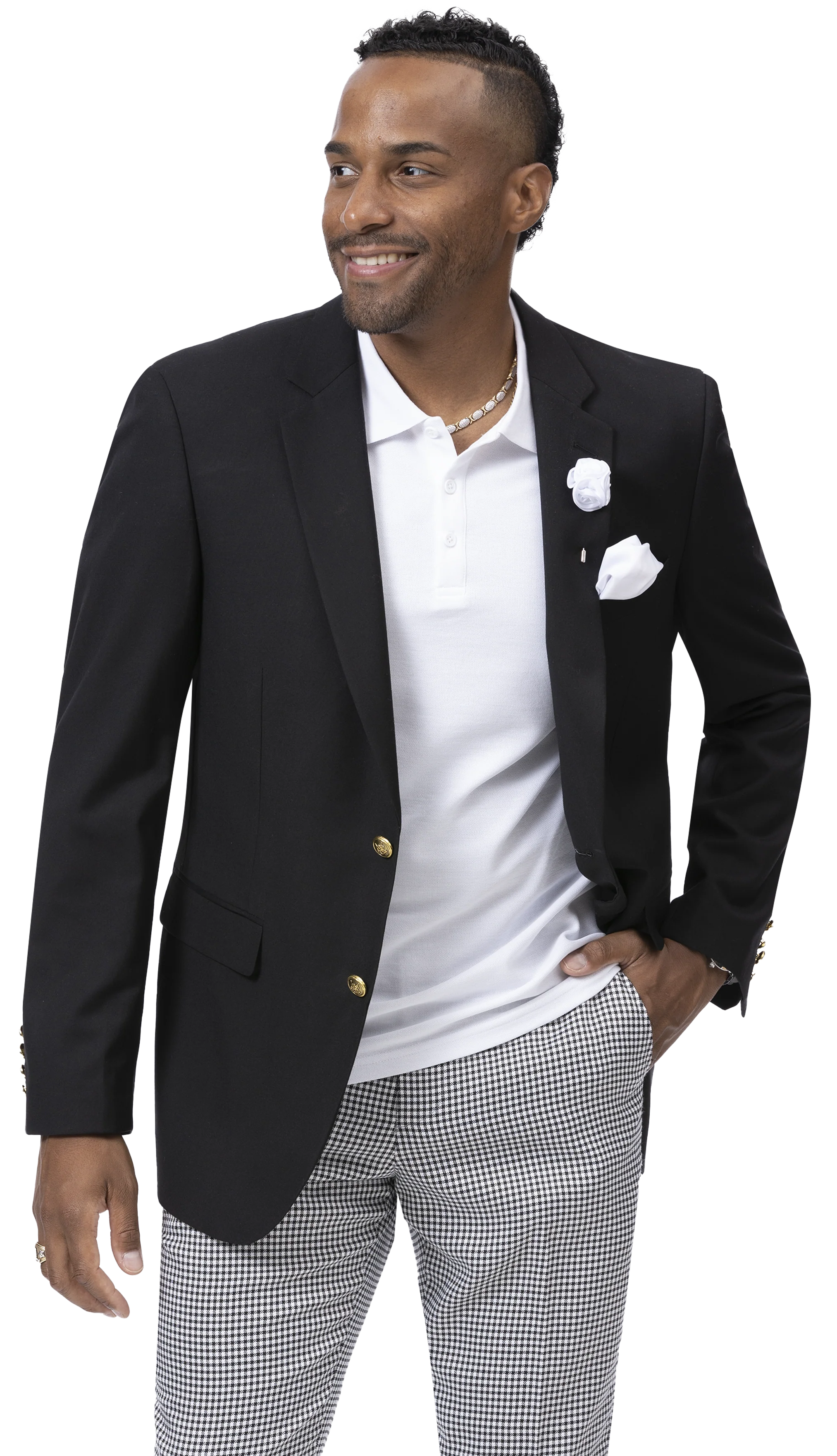 Black Single Breasted Blazer J170 Elegant Men's Formal 