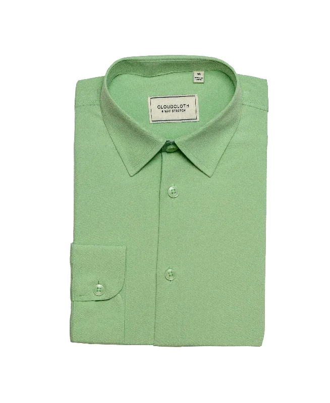 MSH9801 Mint  4Way Stretch Shirt. Available in 17 Colors! Trendy Men's Scandinavian