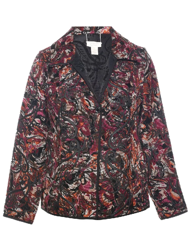 Floral Pattern Tapestry Jacket - S Streetwear Style