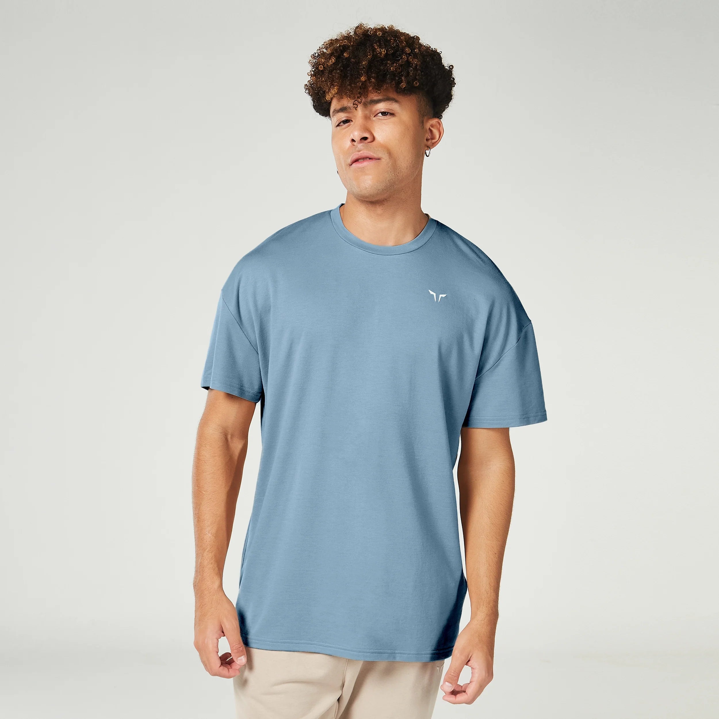 Essential Oversized Tee - Coronet Blue Elegant Men's Cashmere