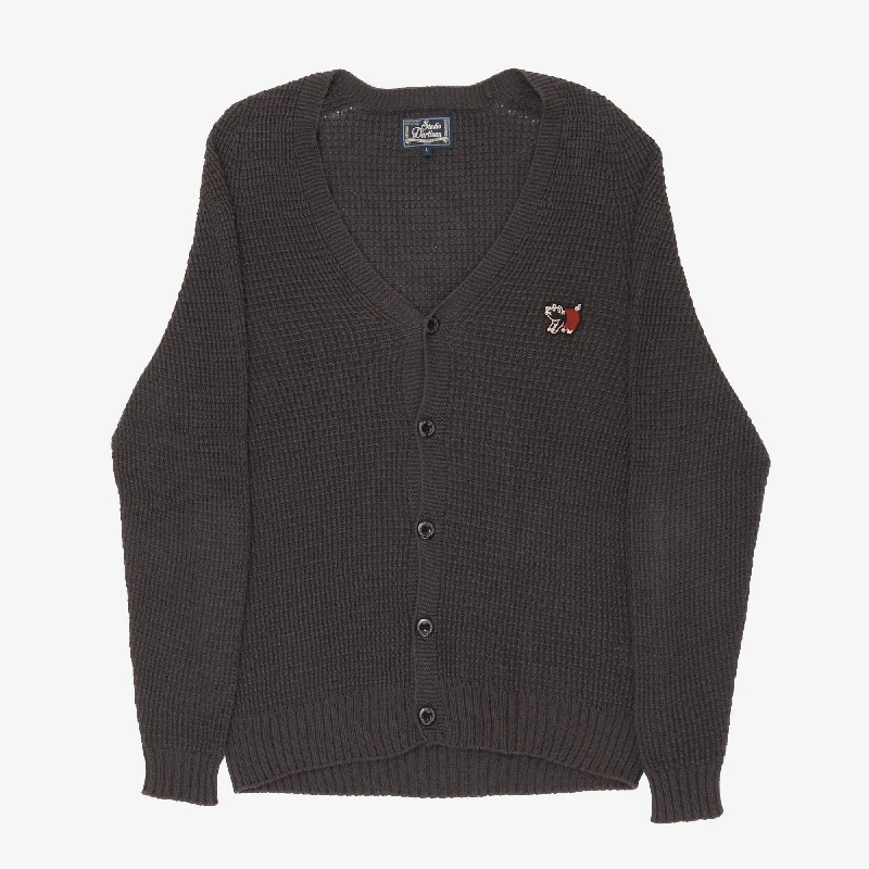 Knit Patch Cardigan Sharp Men's Italian