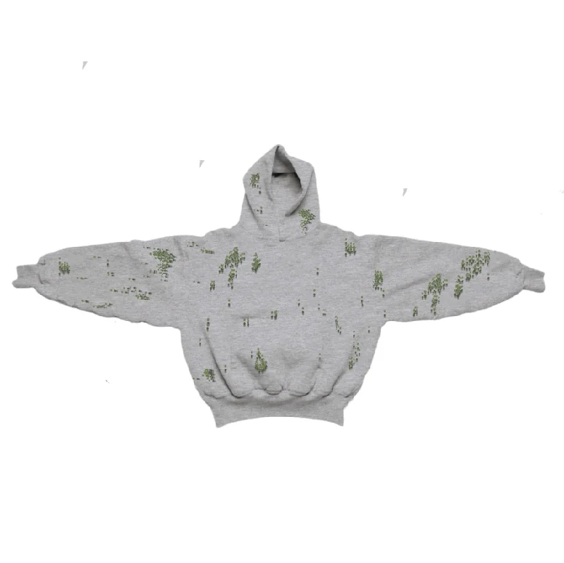 900 GSM 'Dark Moss' Hoodie with CRDLCK™ Sleek Men's Metallic