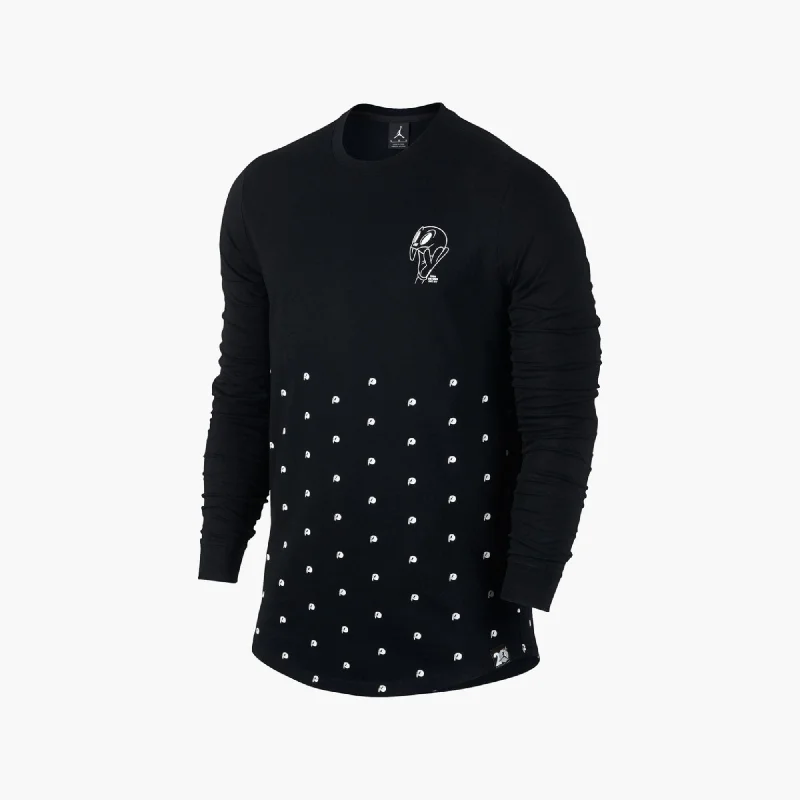 Nike Air Jordan 11 Long Sleeve Black/White  819121-010 Men's Masculine Men's 