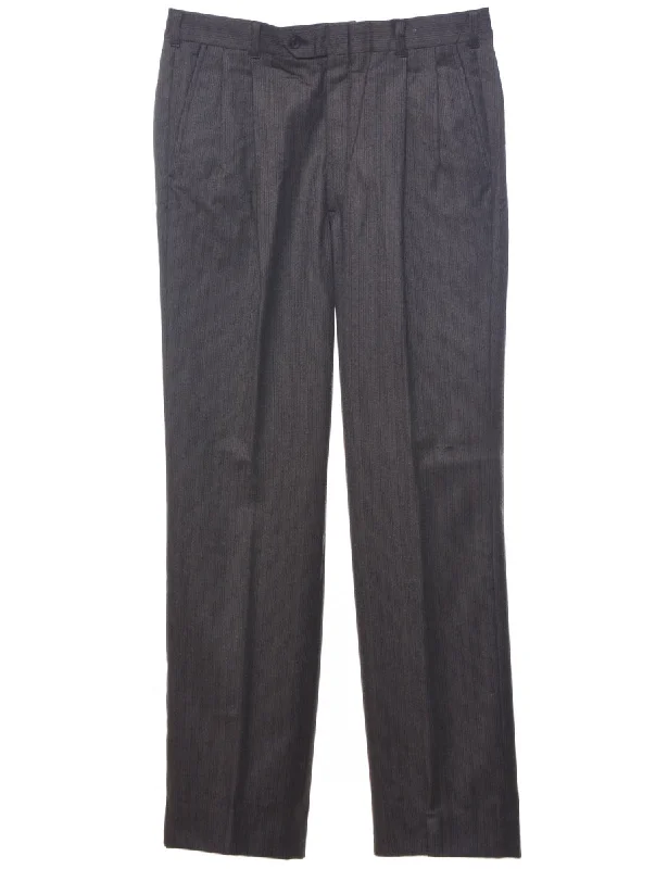 Striped Pattern Trousers - W33 L33 British Gentleman Style