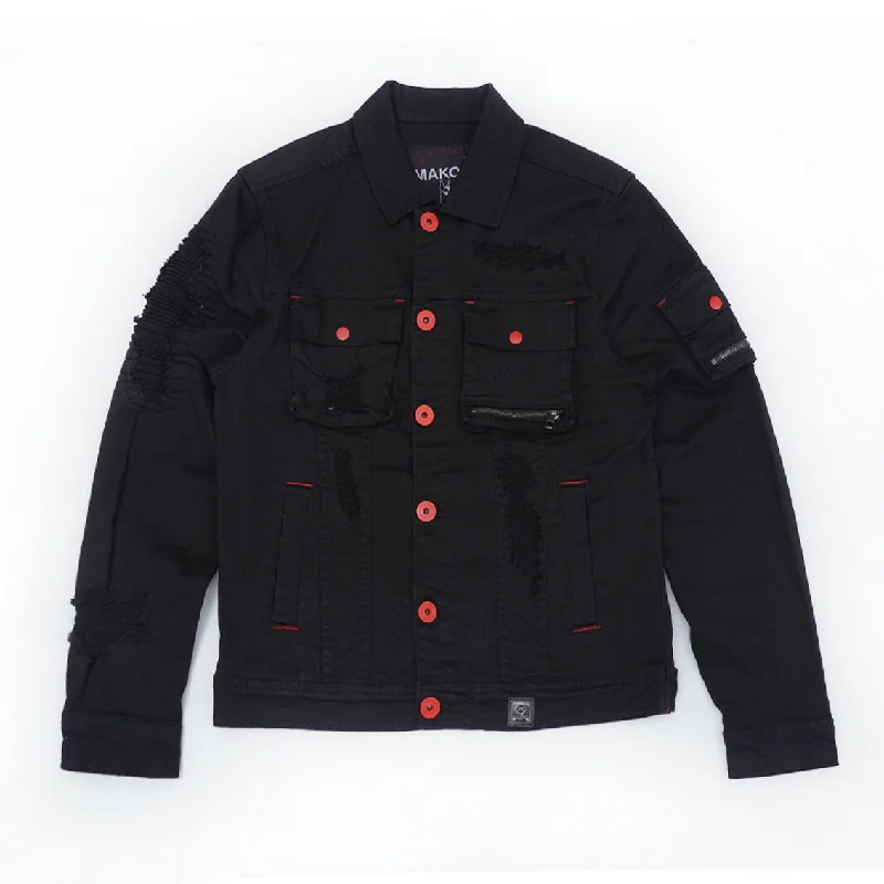 M1080 "Fall Back" Denim Jacket - Black/Black Tailored