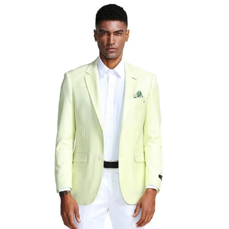 Oceanic Outfits Collection: Mint Solid Color Slim Fit Blazer Business