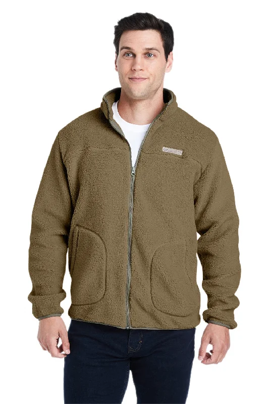 Columbia Mens Rugged Ridge II Sherpa Fleece Full Zip Jacket - Stone Green Shark - Closeout Modern Men's 