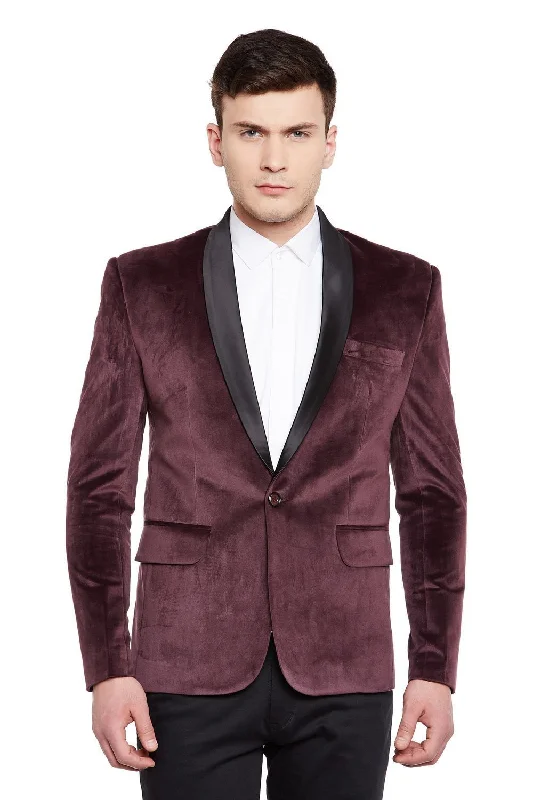 Dust Free Velvet Purple Tuxedo Masculine Men's Thick