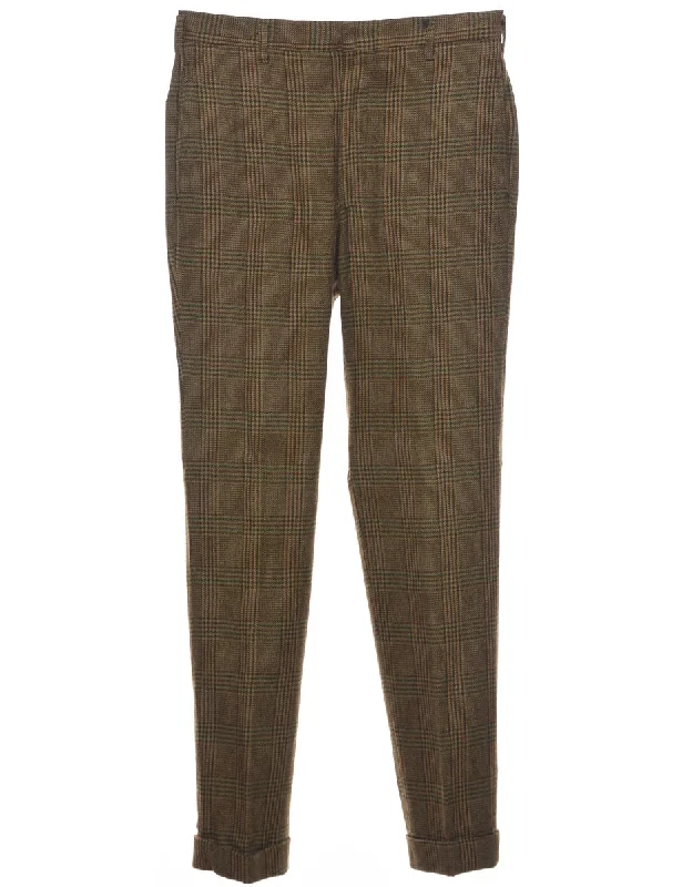 Checked Pattern Trousers - W30 L30 Classic Men's Pin