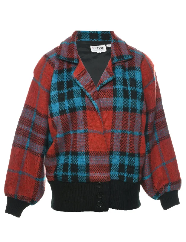 Checked Jacket - M Trendy Men's Oversized