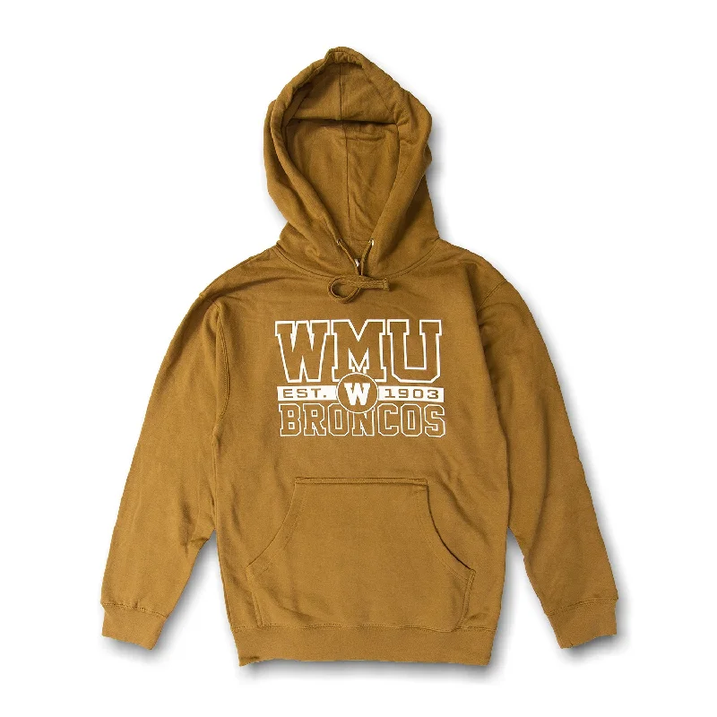 WMU Block and Circle Hoodie Lumberjack