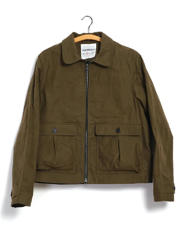 DEXTER 28-41-6 | Short Wide Utility Jacket | Printed Khaki Sophisticated Men's 