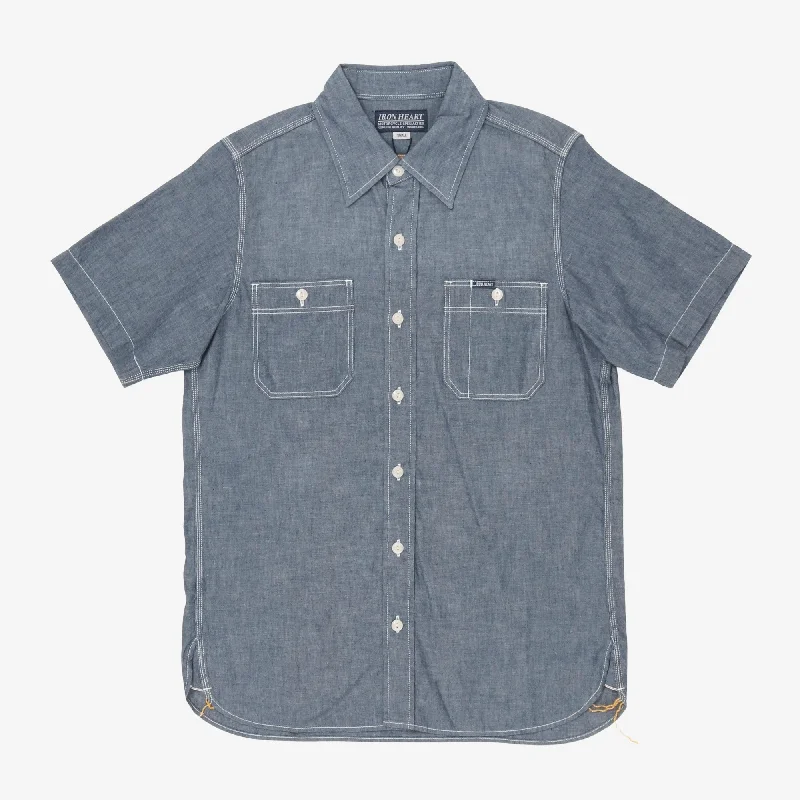 5.5oz Chambray SS Work Shirt Relaxed Men's Beach