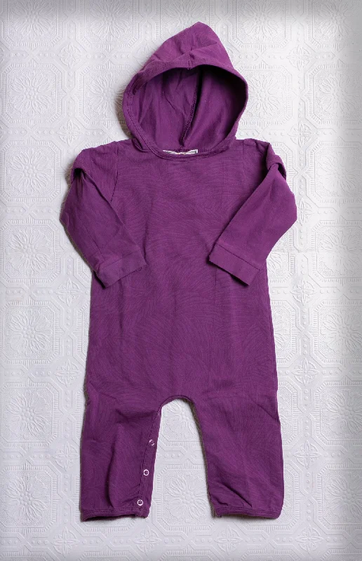 Organic Hooded Romper Onesie - Purple Sophisticated Men's French