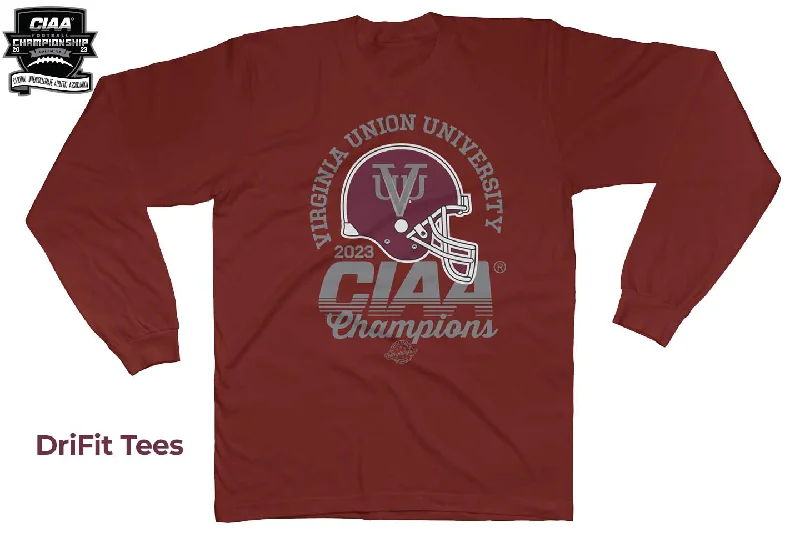 VUU |  2023 CIAA Football Champs -  GAME DAY Warm Up Long Sleeve DriFit Tees (DK) Dynamic Men's Moto