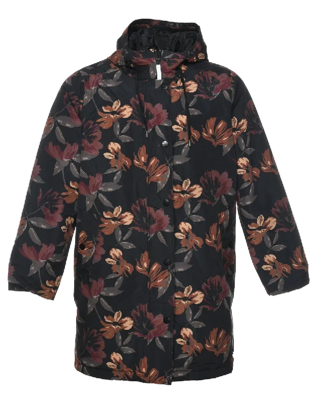 Floral Print Mountaineering Jacket - L Bold Men's Statement