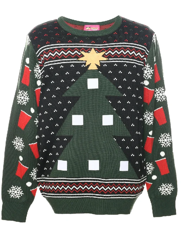 Black Christmas Jumper - L Business