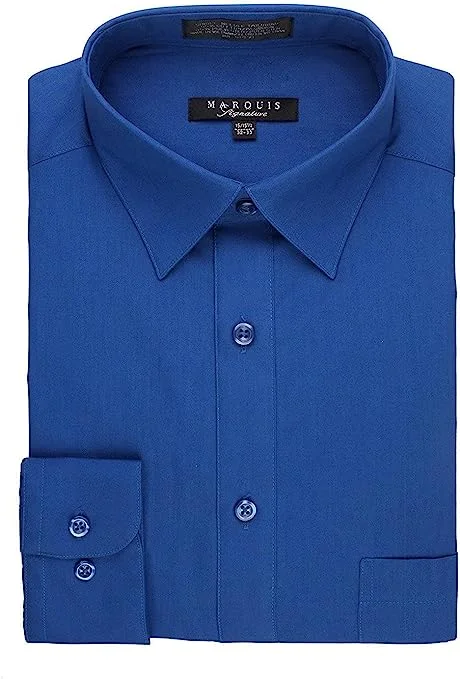 Marquis 009 Dress Shirt Regular Fit Royal Blue Beach