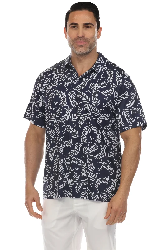 Casual Dry-Fit Polo Shirt Tropical Print Athletic Men's High