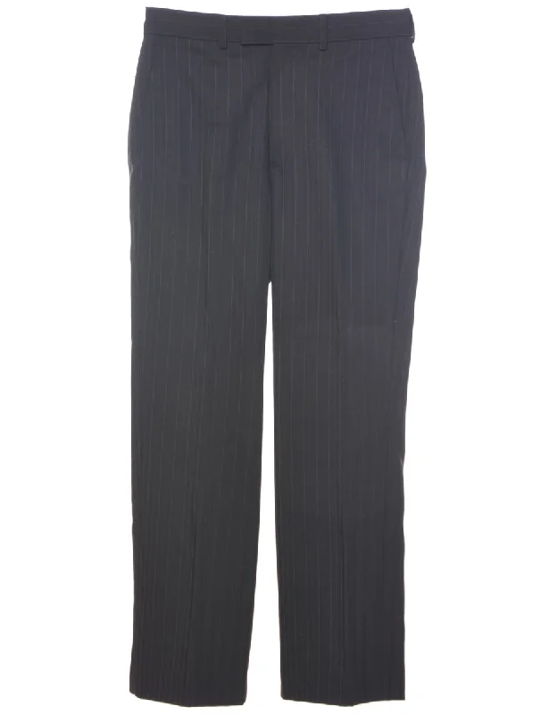 Wool Pinstriped Trousers - W30 L29 Refined Men's Velvet