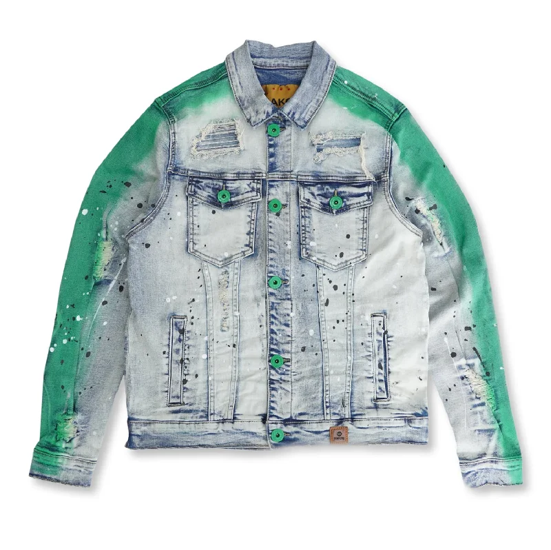 M1038 Paint Stroke Denim Jacket - Dirt Wash Masculine Men's 