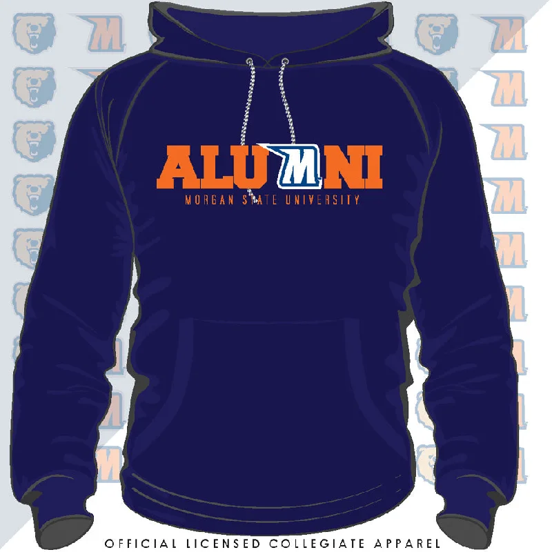 Morgan State | M-LOGO ALUMNI Navy Unisex Hoodie (z) (DK) Youthful Men's Pop