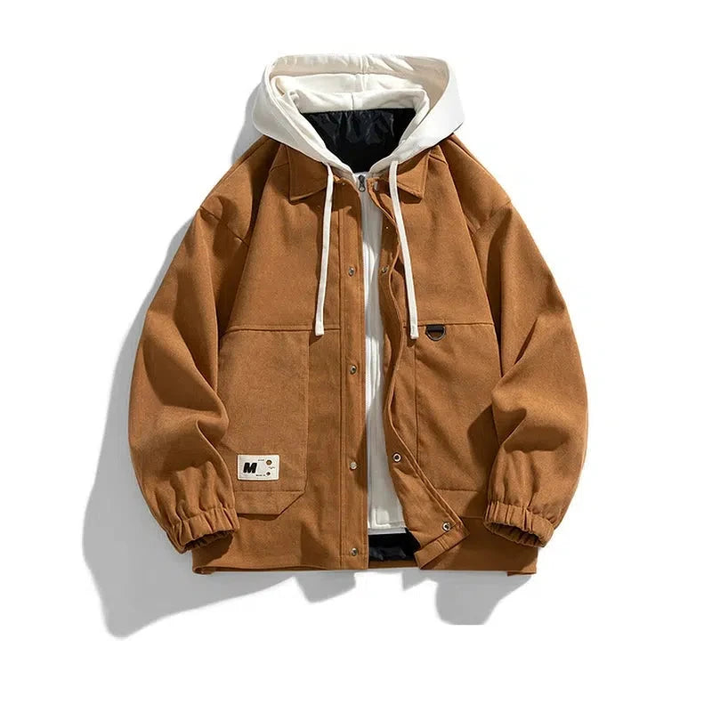 Retro Streetwear Hoodie Jacket Unique Men's Patch