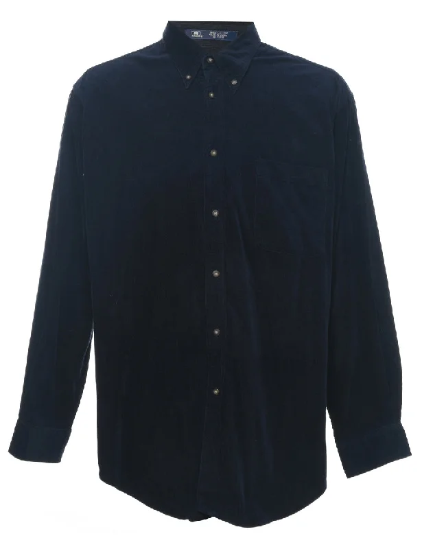 John Ashford Navy Corduroy Shirt - L Gym