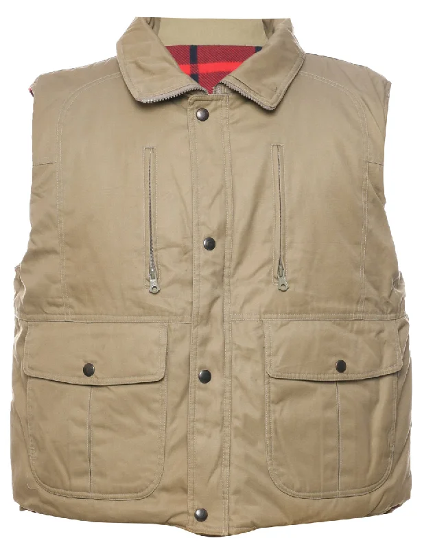 Beige Waistcoat - L Confident Men's Power