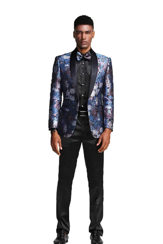 Treasured Collection: Single-Breasted 1-Piece Blazer In Rose Refined Men's Velvet