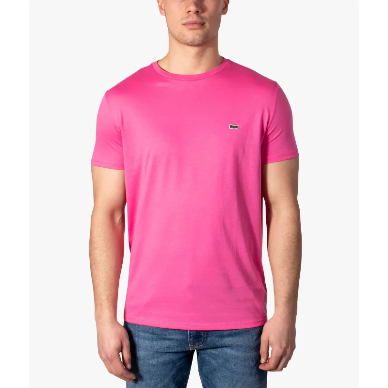 Lacoste Pima Cotton Croc Logo T-Shirt Pink  TH6709-51-PQS Men's Gym