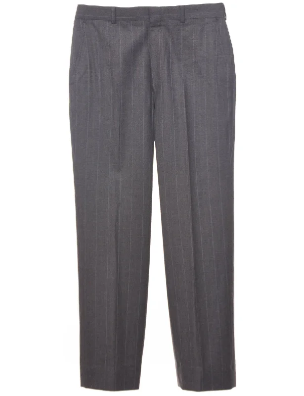 Striped Pattern Trousers - W33 L31 Tailored