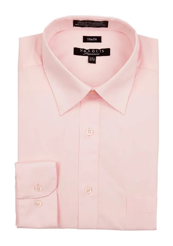 Marquis 009SL Dress Shirt Slim Fit Pink Confident Men's Power