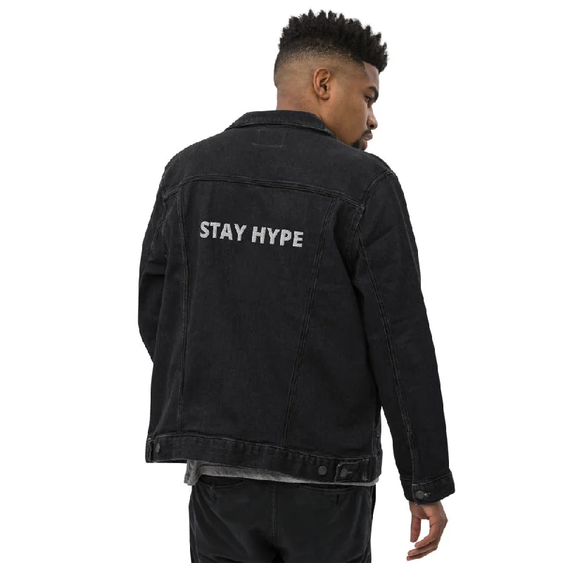 Stay Hype Unisex Denim Jacket Classic Men's Pin