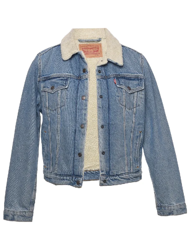 Levi's Shearling Denim Jacket - L Gym