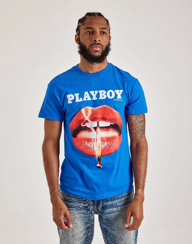 Merch Traffic Playboy Lips Cover Tee Hip Men's Retro