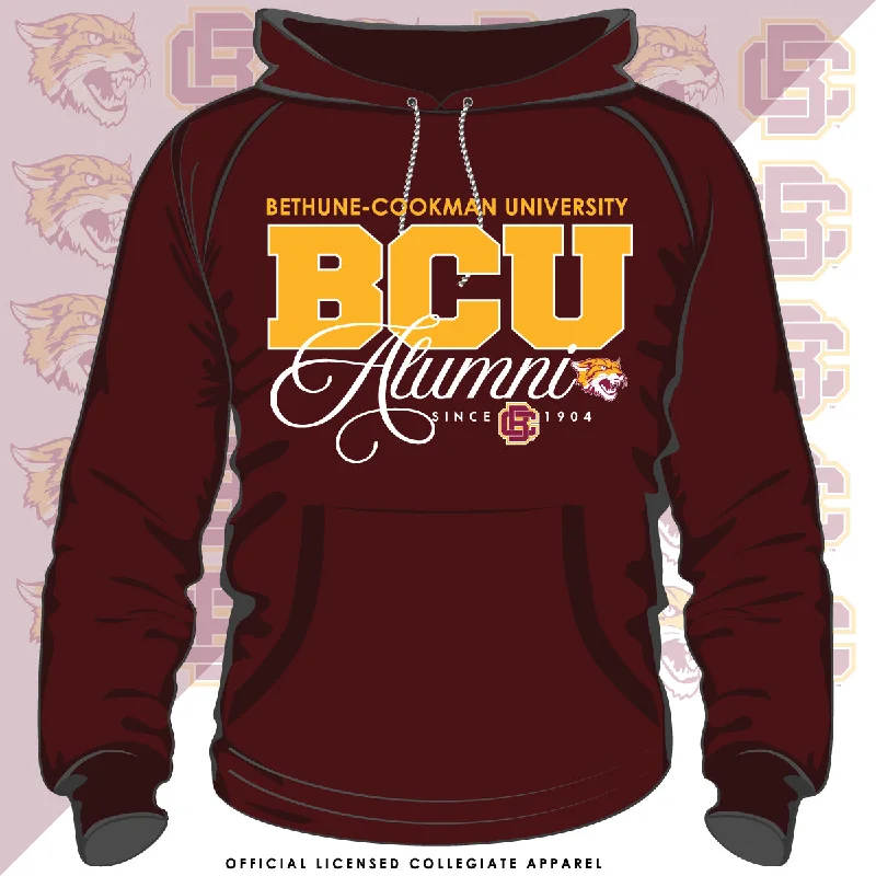 Bethune-Cookman | FANCY ALUMNI Maroon Unisex Hoodies (**) Masculine Men's 