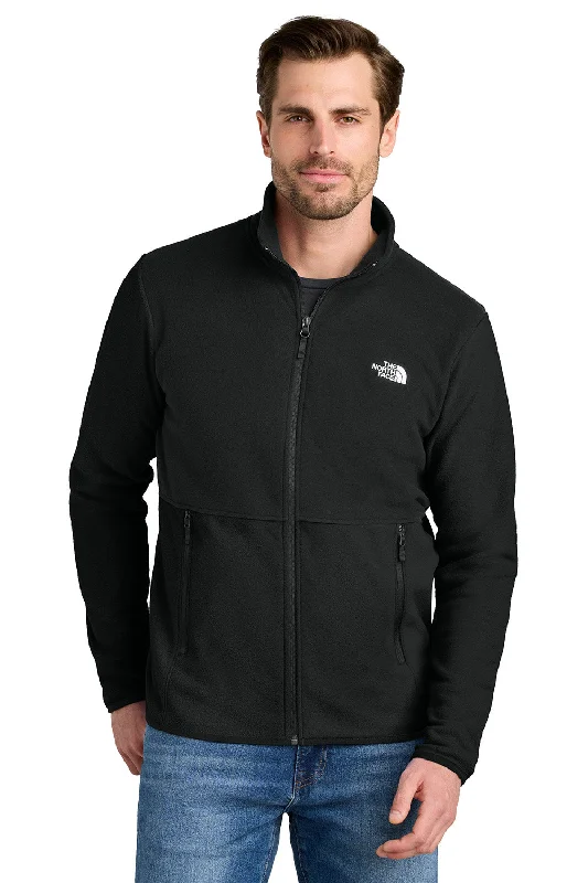 The North Face Mens Glacier Fleece Full Zip Jacket - Black - New Polished Men's Satin