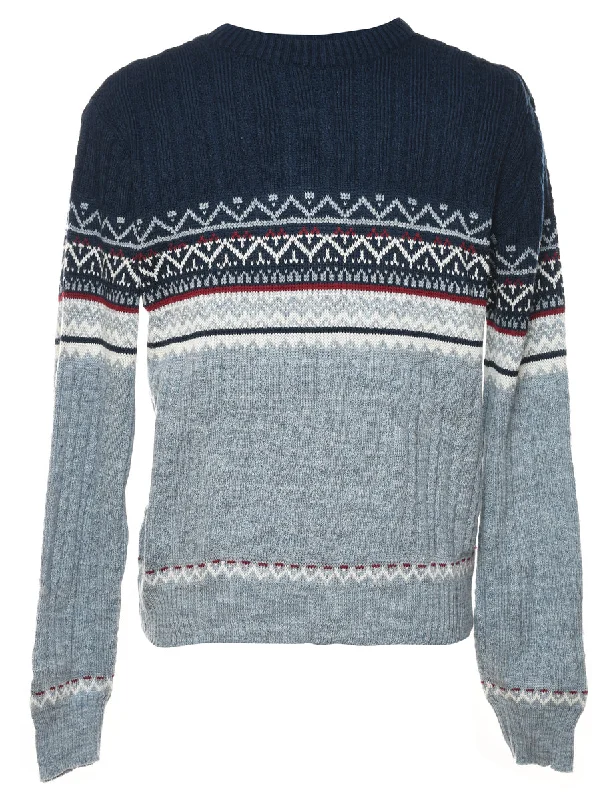 Rob Winter Nordic Jumper - M Modern Men's Geometric