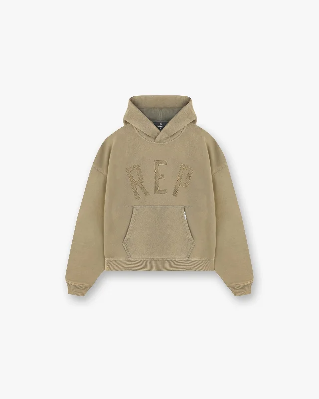 Rep Applique Hoodie - Fawn Beach