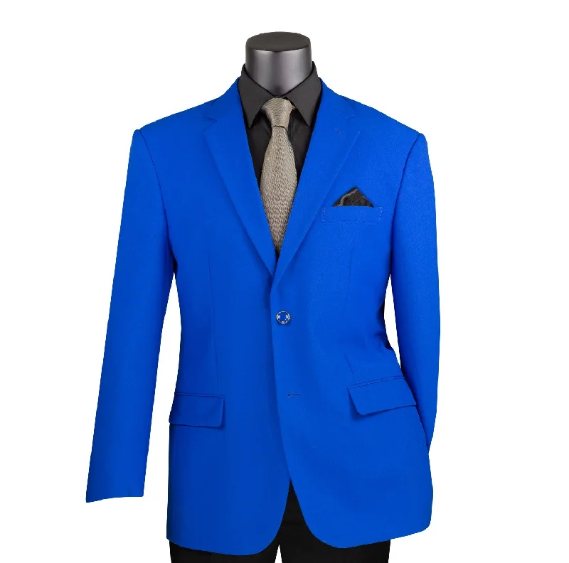 Conrad Collection: Royal Solid Color Single Breasted Regular Fit Blazer Modern Men's Geometric