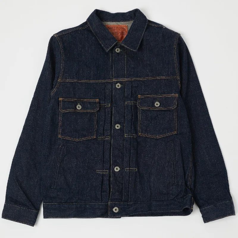 ONI 02506P-SHM 'Kiwami' Semi Hand Made 16oz Type II Denim Jacket - Rinsed Lumberjack