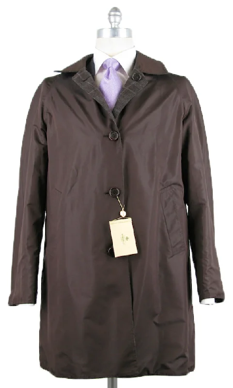 Luigi Borrelli Brown Reversible Coat – Size: 40 US / 50 EU Practical Men's Quick